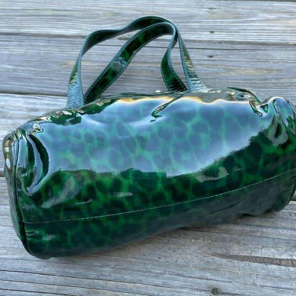 Jimmy Choo Roquette Bag Leopard Print Patent Leather Shoulder Bag Made in Italy - Picture 6 of 13